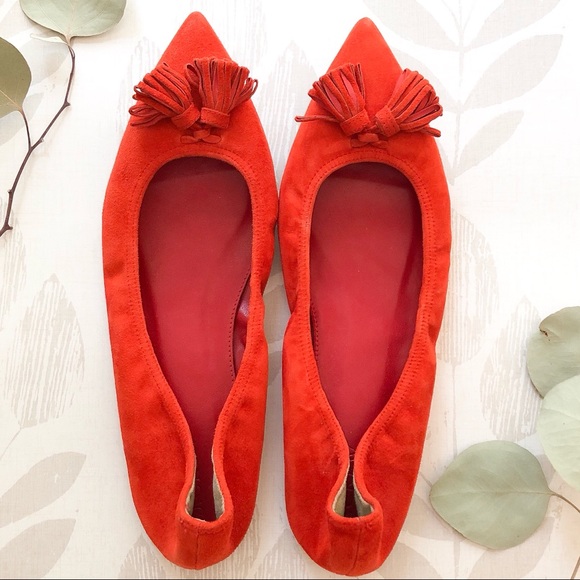 J. Crew Shoes - New J.crew Tangerine Suede Flats size 10
